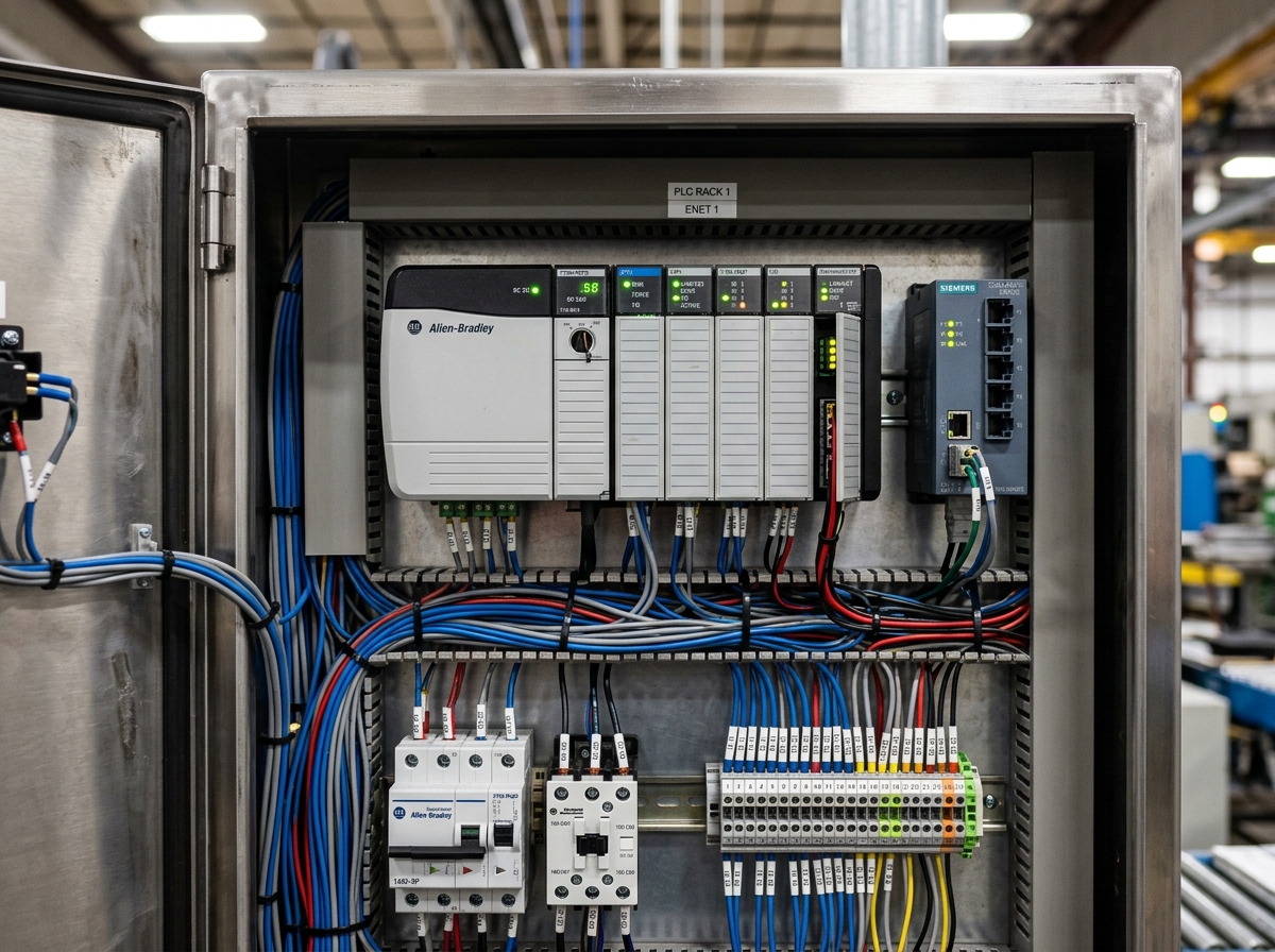 High-density industrial PLC control cabinet